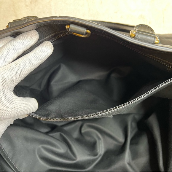 Limited Edition Coach Bleecker in Bar Stripe (Navy/Black) Leather F71213 - Picture 8 of 11